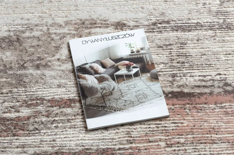 Teppich CORE W9775 Rahmen, schattiert - Struktur zwei Vliesebenen, beige / rosa