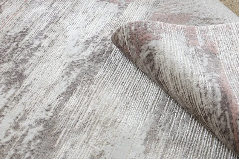 Teppich CORE W9775 Rahmen, schattiert - Struktur zwei Vliesebenen, beige / rosa