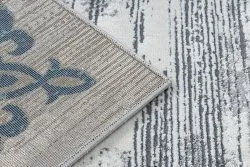 Teppich CORE W9797 Rahmen, Rosette - Struktur zwei Vliesebenen, blau / grau