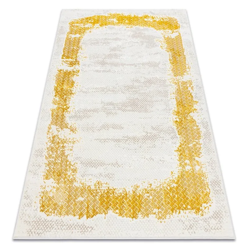 Teppich CORE 004A Rahmen, schattiert - Struktur zwei Vliesebenen, Elfenbein / gold