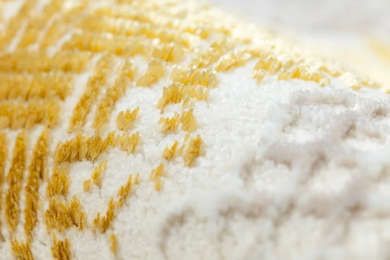 Teppich CORE 004A Rahmen, schattiert - Struktur zwei Vliesebenen, Elfenbein / gold