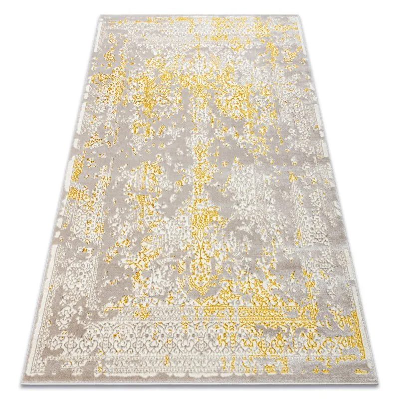 Teppich CORE 3807 Ornament Vintage - Strukturell, zwei Ebenen aus Vlies, beige / gold