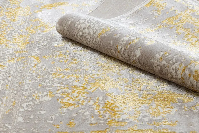 Teppich CORE 3807 Ornament Vintage - Strukturell, zwei Ebenen aus Vlies, beige / gold