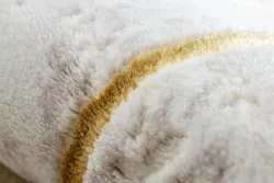 Teppich CORE 1818 Geometrisch - Strukturell, zwei Ebenen aus Vlies, elfenbein / gold