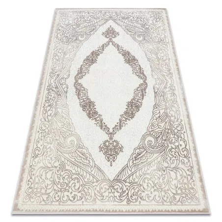 Teppich CORE 8111 Ornament Vintage - Strukturell, zwei Ebenen aus Vlies, beige