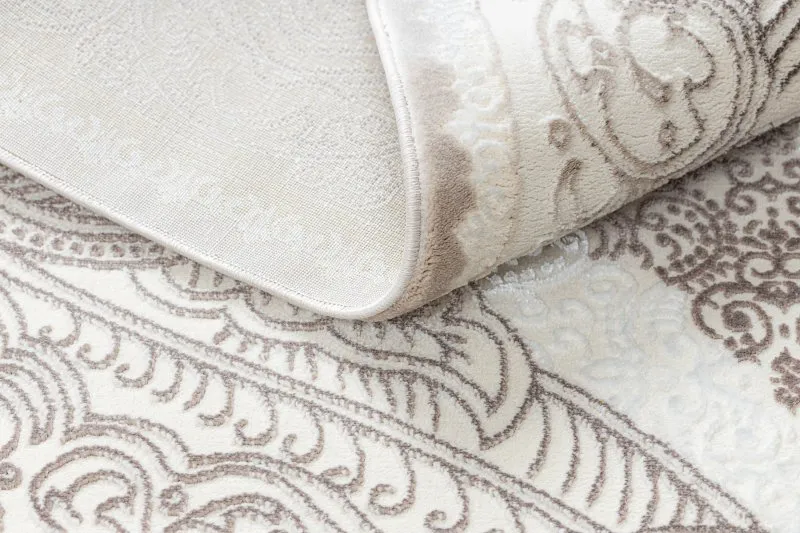 Teppich CORE 8111 Ornament Vintage - Strukturell, zwei Ebenen aus Vlies, beige