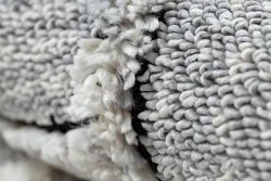 Teppich SEVILLA Z791C Mosaik grau / weiß Franse berber marokkanisch shaggy