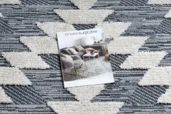 Teppich SEVILLA Z250A Diamanten blau / grau Franse berber marokkanisch shaggy