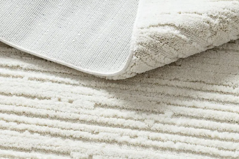 Teppich SEVILLA AC53B Streifen weiß Franse berber marokkanisch shaggy