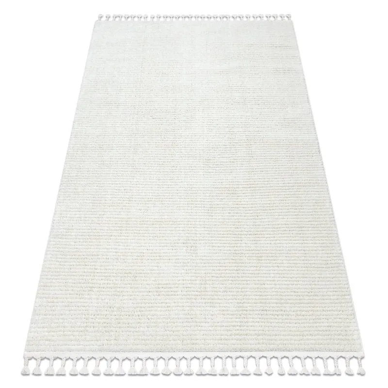 Teppich SEVILLA PC00B Streifen weiß Franse berber marokkanisch shaggy