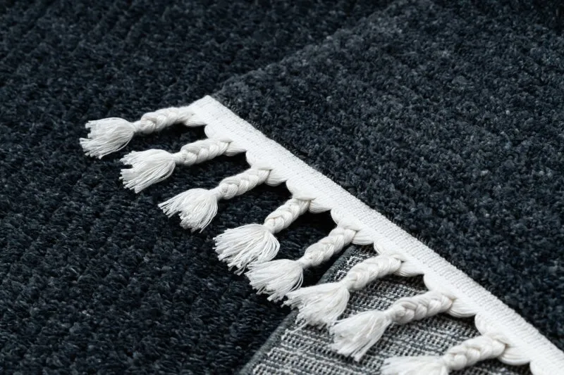 Teppich SEVILLA PC00B Streifen blau Franse berber marokkanisch shaggy