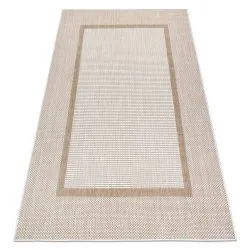 Teppich SISAL SION Rahmen flach gewebt ecru / beige