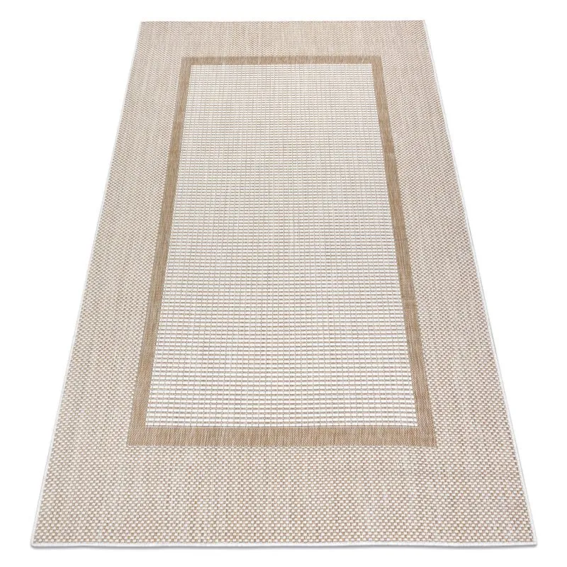 Teppich SISAL SION Rahmen 21782 flach gewebt ecru / beige