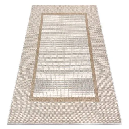 Teppich SISAL SION Rahmen 21782 flach gewebt ecru / beige