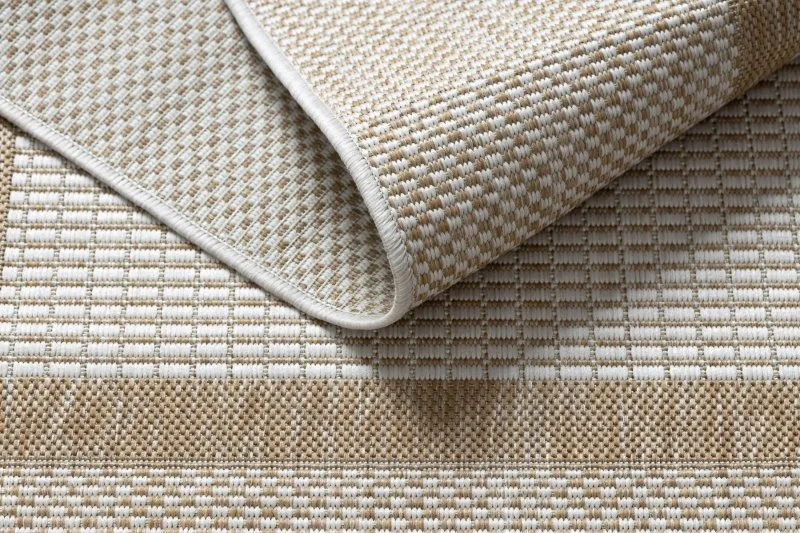 Teppich SISAL SION Rahmen 21782 flach gewebt ecru / beige