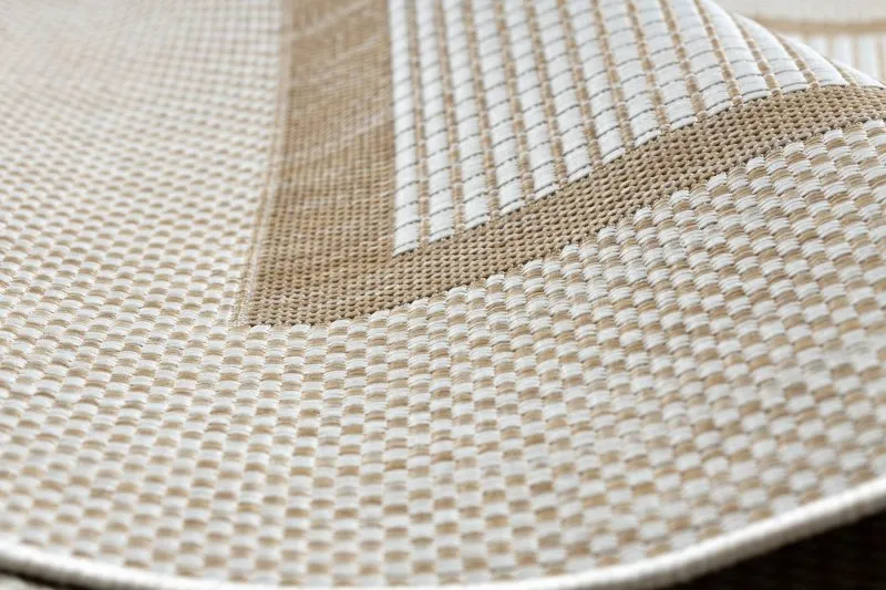 Teppich SISAL SION Rahmen 21782 flach gewebt ecru / beige