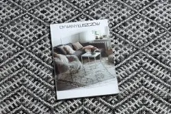 Teppich SISAL SION Zickzack, Diamanten Boho 22168 flach gewebt schwarz / ecru 