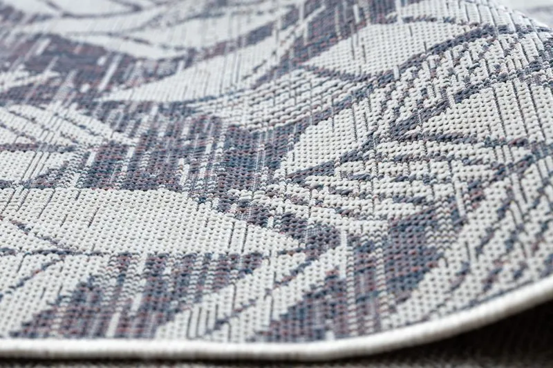 Teppich SISAL SION Fischgrätenmuster 22180 flach gewebt ecru / blau / rosa