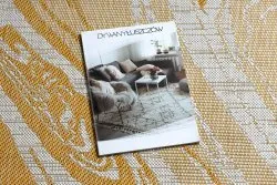 Teppich SISAL SION Marmor 22169 flach gewebt ecru / gelb / beige