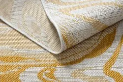 Teppich SISAL SION Marmor 22169 flach gewebt ecru / gelb / beige