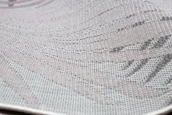 Teppich SISAL SION Palmenblätter, tropisch 2837 flach gewebt ecru / rosa