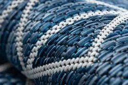 Teppich SISAL SION Geometrisch, Diamanten 21778 flach gewebt dunkelblau / ecru