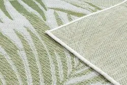 Teppich, Läufer SISAL SION Palmenblätter, tropisch 2837 flach gewebt ecru / grün