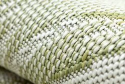 Teppich, Läufer SISAL SION Palmenblätter, tropisch 2837 flach gewebt ecru / grün