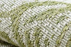 Teppich SISAL SION Blätter, tropisch 22128 flach gewebt ecru / grün