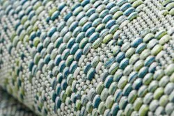 Teppich SISAL SION aztekisch 22184 Diamanten flach gewebt grün / blau / ecru