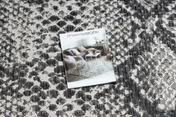 Teppich SISAL SION Schlangenhaut 22162 flach gewebt ecru / schwarz