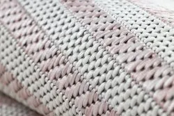 Teppich SISAL SION Labirynth 22376 flach gewebt rosa / ecru