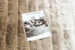 Modern Teppich FLIM 007-B2 shaggy, Streifen - Strukturell beige