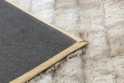 Modern Teppich FLIM 007-B2 shaggy, Streifen - Strukturell beige