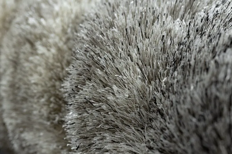 Modern Teppich FLIM 006-B1 shaggy, Wellen - Strukturell grau