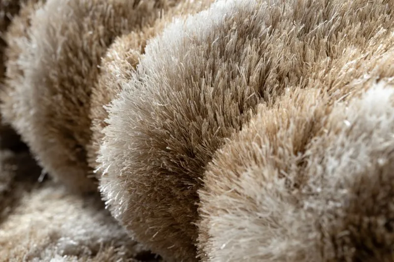 Modern Teppich FLIM 010-B1 shaggy, Labirynth - Strukturell beige
