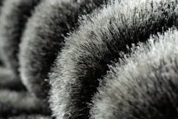 Modern Teppich FLIM 010-B3 shaggy, Labirynth - Strukturell schwarz / grau