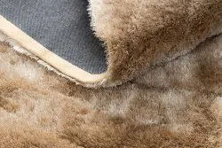 Modern Teppich FLIM 008-B1 shaggy, Kreise - Strukturell beige