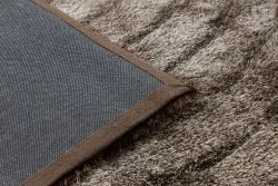 Modern Teppich FLIM 008-B7 shaggy, Kreise - Strukturell braun