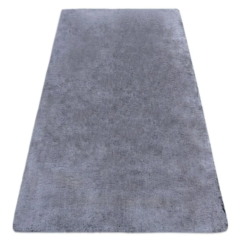 Moderner Waschteppich LAPIN Shaggy, Antirutsch schwarz / elfenbein