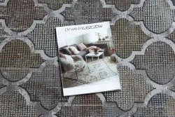 Modern LUCE 75 Teppich Marokkanisches Spalier vintage - Strukturell grau / Senf