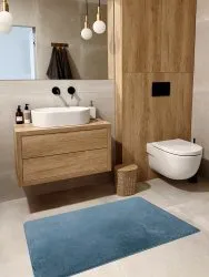 Moderner Waschteppich POSH Shaggy, plüschig, dick Antirutsch blau