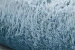 Moderner Waschteppich POSH Shaggy, plüschig, dick Antirutsch blau
