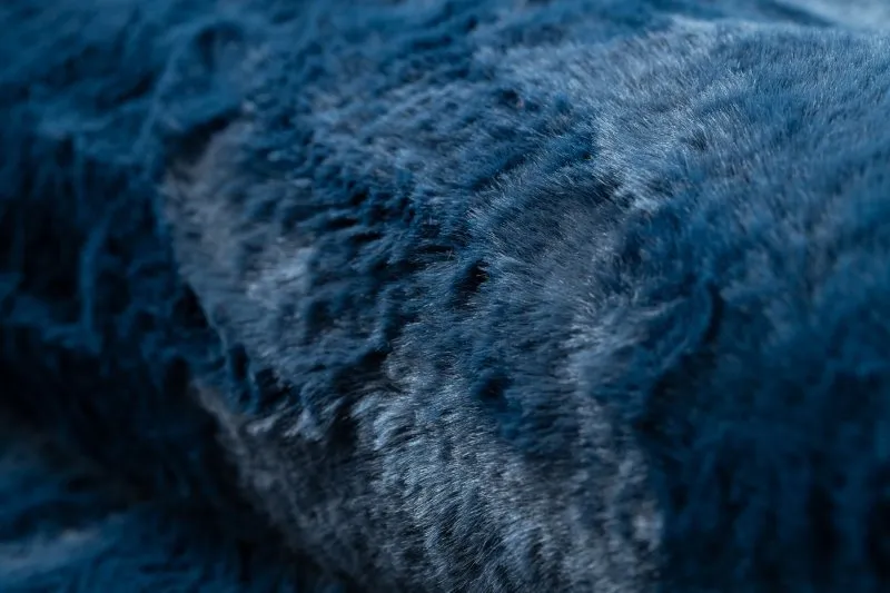 Moderner Waschteppich POSH Shaggy, plüschig, dick Antirutsch dunkelblau