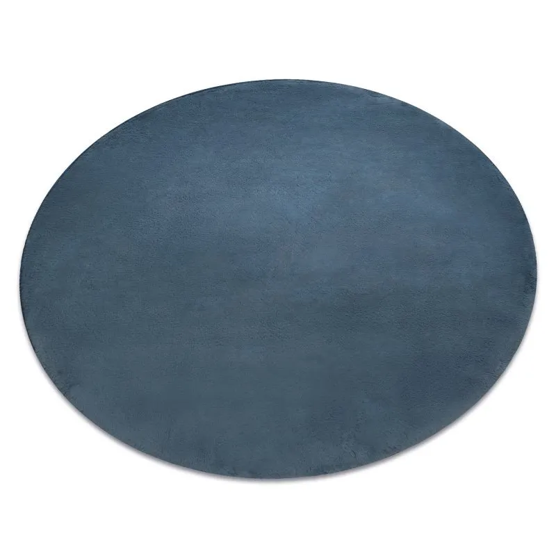 Moderner Waschteppich POSH Kreis Shaggy, plüschig, dick Antirutsch blau