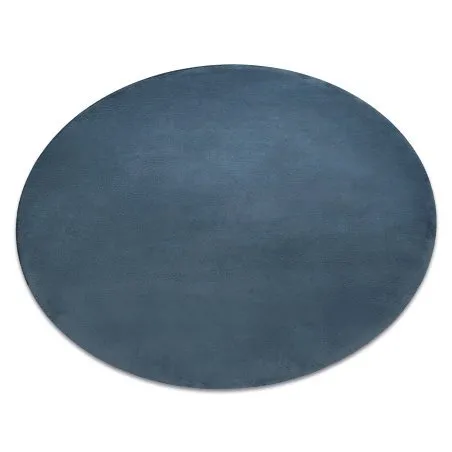 Moderner Waschteppich POSH Kreis Shaggy, plüschig, dick Antirutsch blau