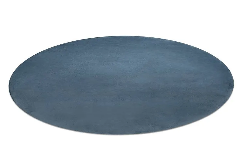 Moderner Waschteppich POSH Kreis Shaggy, plüschig, dick Antirutsch blau