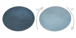 Moderner Waschteppich POSH Kreis Shaggy, plüschig, dick Antirutsch blau