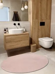 Moderner Waschteppich POSH Kreis Shaggy, plüschig, dick Antirutsch erröten rosa
