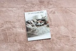 Moderner Waschteppich POSH Kreis Shaggy, plüschig, dick Antirutsch erröten rosa